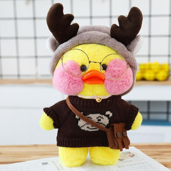 Planet Gates 28 Kawaii Cartoon LaLafanfan 30cm Cafe Duck Plush Toy Stuffed Soft Kawaii Duck Doll Animal Pillow Birthday Gift for Kids Children
