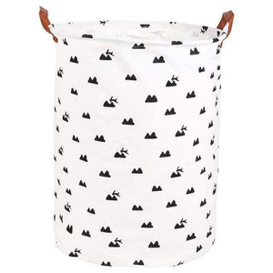 Foldable Closure Laundry Basket Large Capacity Bag Bins Kids Toy Buckets Clothes Organizer Storage Hamper Cotton Linen