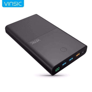 Planet Gates 28000mAh Quick Charge Power Bank 5V/9V/12V Smart QC 3.0 2 USB Ports 18650 Lithium External Battery for iPhone X Xiaomi