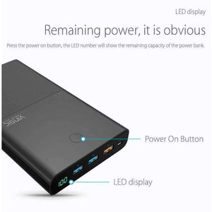 Planet Gates 28000mAh Quick Charge Power Bank 5V/9V/12V Smart QC 3.0 2 USB Ports 18650 Lithium External Battery for iPhone X Xiaomi