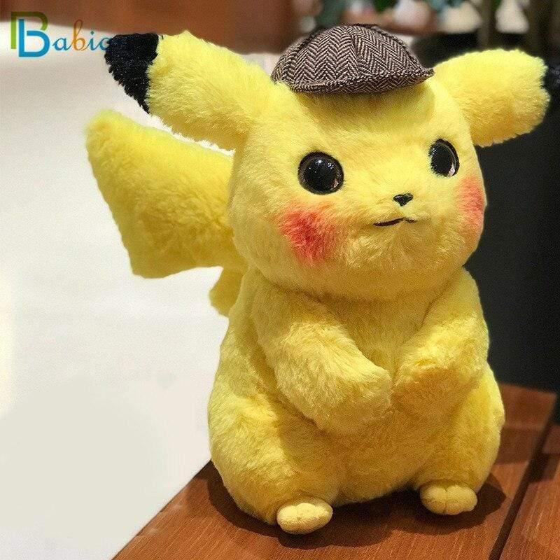 28cm Pikachu Plush Toy Stuffed Toy Detective Pikachu Japan Movie Anime Toys For Children Doll For Kid Baby Birthday Gifts Anime