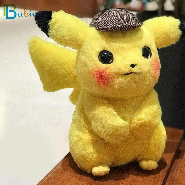 28cm Pikachu Plush Toy Stuffed Toy Detective Pikachu Japan Movie Anime Toys For Children Doll For Kid Baby Birthday Gifts Anime