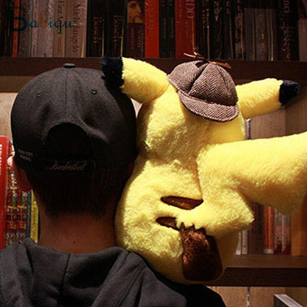 28cm Pikachu Plush Toy Stuffed Toy Detective Pikachu Japan Movie Anime Toys For Children Doll For Kid Baby Birthday Gifts Anime