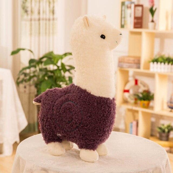 Planet Gates 28cm / Purple Cute Alpaca 6 Color Plush Toys Fashion Animal Soft Stuffed Dolls Office Chair Sofa Kawaii Pillows Birthday Gift for Child Girls