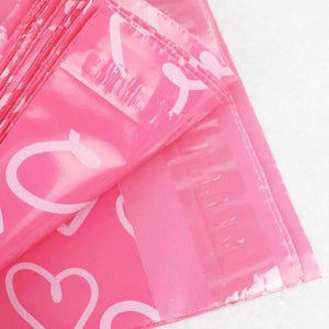 Planet Gates 28x42cm 100pcs Factory Supply New Poly Mailer Pink Heart-shaped Color Poly Mailing Envelope Poly Post Bags Pink Color Mailing Bags