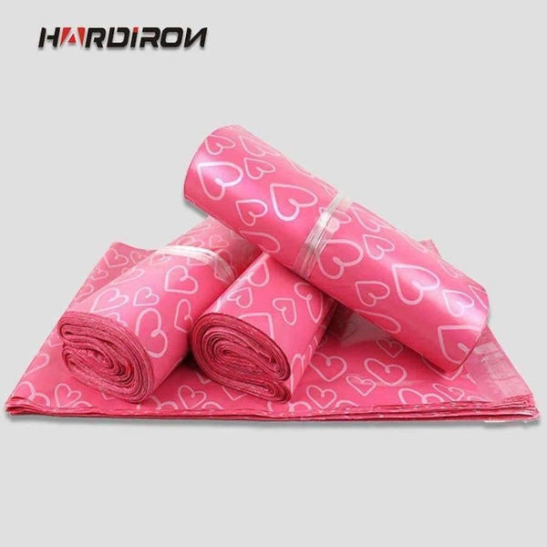 Planet Gates 28x42cm 100pcs Factory Supply New Poly Mailer Pink Heart-shaped Color Poly Mailing Envelope Poly Post Bags Pink Color Mailing Bags