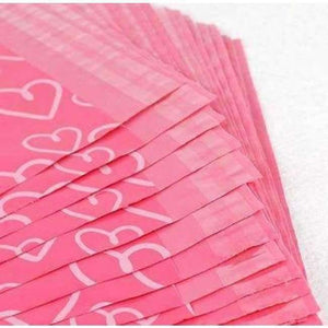 Planet Gates 28x42cm 100pcs Factory Supply New Poly Mailer Pink Heart-shaped Color Poly Mailing Envelope Poly Post Bags Pink Color Mailing Bags