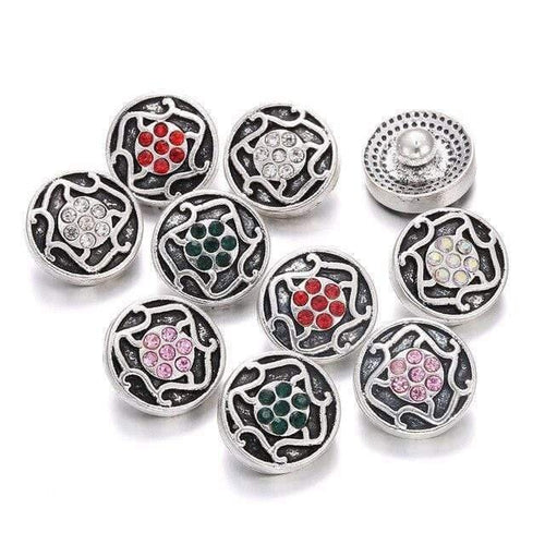 Planet Gates 29 10pcs/lot New Snap Jewelry Tree of Life 12mm Metal Snap Buttons Fit Snap Bracelet Bangles Necklaces