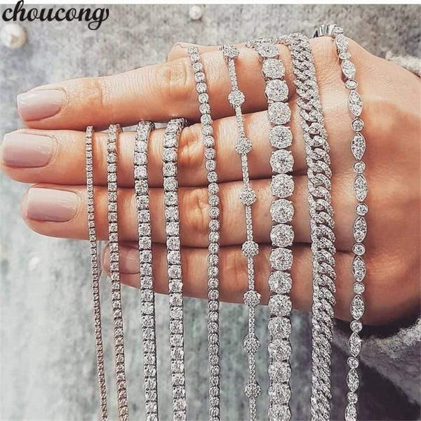 Planet Gates 29 Styles Fashion Tennis bracelet White Gold Filled Pave AAAAA Cz stone Statement Party Wedding bracelets for women men Jewelry