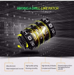 Planet Gates 2901303 Bicycle Cycling Password Lock 5 Number Safety Anti-theft Mountain Bike Coded Combination Steel Chain Cable Lock bike