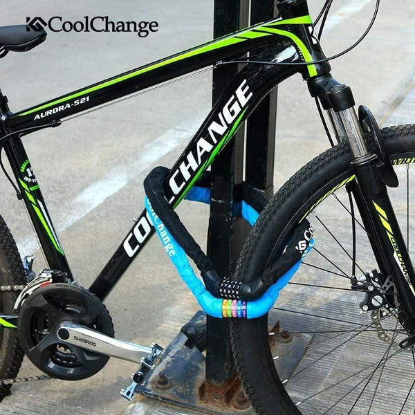 Planet Gates 2901303 Bicycle Cycling Password Lock 5 Number Safety Anti-theft Mountain Bike Coded Combination Steel Chain Cable Lock bike