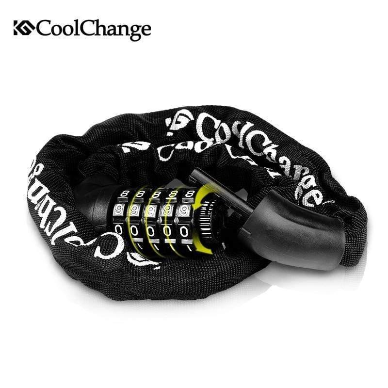 Planet Gates 2901303 Bicycle Cycling Password Lock 5 Number Safety Anti-theft Mountain Bike Coded Combination Steel Chain Cable Lock bike