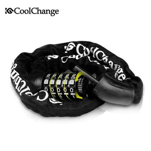 Planet Gates 2901303 Bicycle Cycling Password Lock 5 Number Safety Anti-theft Mountain Bike Coded Combination Steel Chain Cable Lock bike