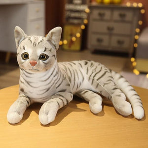 Planet Gates 29cm brown Simulation Pillow Cat Plush Toys Realistic Animal Pet Children Home Decoration Holiday Christmas Gift