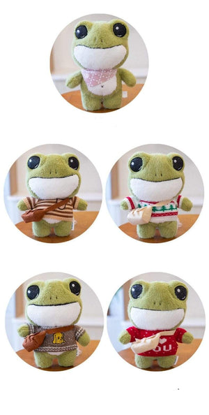 Planet Gates 29cm Cute Plush Big Eyes Frog Toy Stuffed Animals Soft Sweater Crossbody Bag Kids Toys Birthday Christmas Gift for Girls Boys