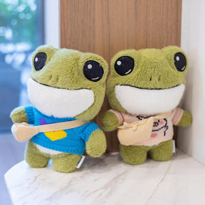 Planet Gates 29cm Cute Plush Big Eyes Frog Toy Stuffed Animals Soft Sweater Crossbody Bag Kids Toys Birthday Christmas Gift for Girls Boys