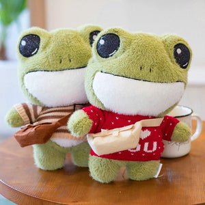 Planet Gates 29cm Cute Plush Big Eyes Frog Toy Stuffed Animals Soft Sweater Crossbody Bag Kids Toys Birthday Christmas Gift for Girls Boys