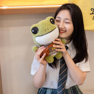 Planet Gates 29cm Cute Plush Big Eyes Frog Toy Stuffed Animals Soft Sweater Crossbody Bag Kids Toys Birthday Christmas Gift for Girls Boys