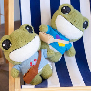Planet Gates 29cm Cute Plush Big Eyes Frog Toy Stuffed Animals Soft Sweater Crossbody Bag Kids Toys Birthday Christmas Gift for Girls Boys