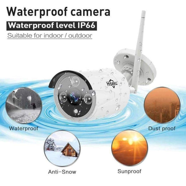 Planet Gates 2ch 960P 1080P wireless CCTV System 2pcs 1.3/2.0MP Outdoor IP Camera 4ch 1080P NVR Recorder Video Security Camera System Hiseeu