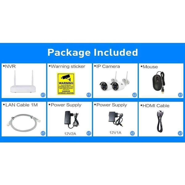 Planet Gates 2ch 960P 1080P wireless CCTV System 2pcs 1.3/2.0MP Outdoor IP Camera 4ch 1080P NVR Recorder Video Security Camera System Hiseeu