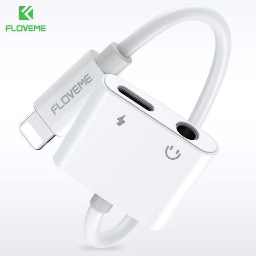 Planet Gates 2in1 Adapter For iPhone 7 8 Plus X XS MAX Audio Charge Splitter Converter For Lightning to 3.5mm Jack Headphone Adapter