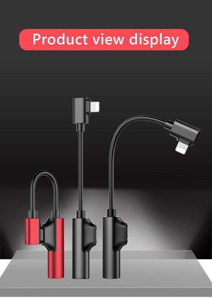 Planet Gates 2in1 Lighting 3.5mm Earphone Connector For iphone X 8 7 Plus Audio Charge Adapter AUX Splitter Cable Adapters For iphone