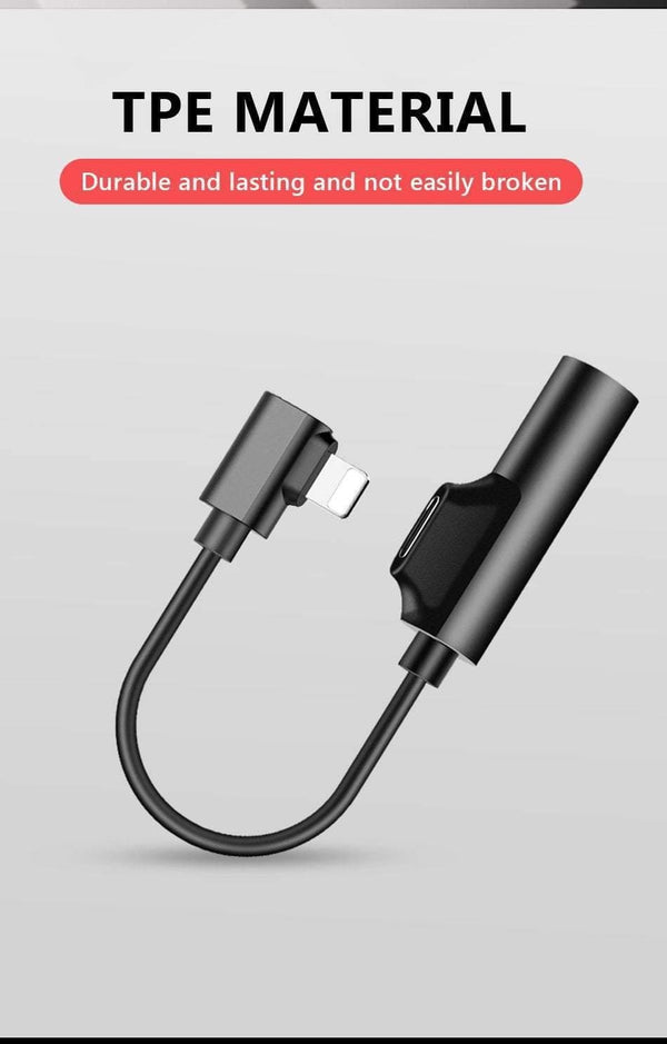 Planet Gates 2in1 Lighting 3.5mm Earphone Connector For iphone X 8 7 Plus Audio Charge Adapter AUX Splitter Cable Adapters For iphone