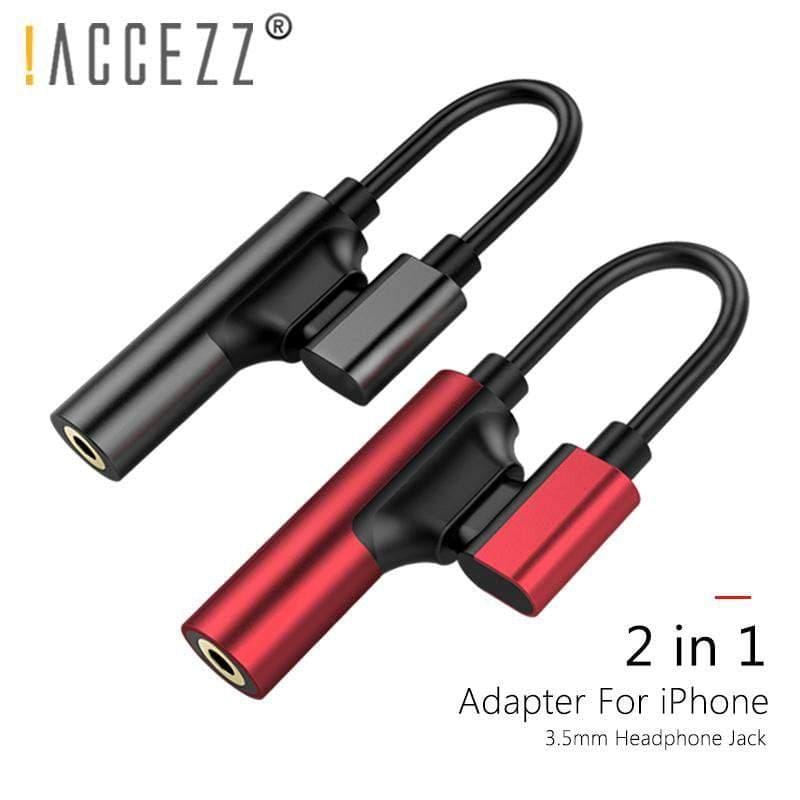 Planet Gates 2in1 Lighting 3.5mm Earphone Connector For iphone X 8 7 Plus Audio Charge Adapter AUX Splitter Cable Adapters For iphone