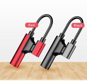 Planet Gates 2in1 Lighting 3.5mm Earphone Connector For iphone X 8 7 Plus Audio Charge Adapter AUX Splitter Cable Adapters For iphone