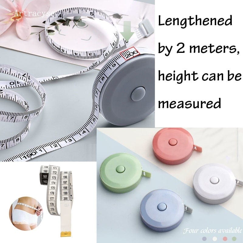 Planet Gates 2m/79inch Soft Tape Measure Double Scale Body Sewing Flexible Ruler for Weight Loss Medical Body Measurement Sewing Tailor Craft