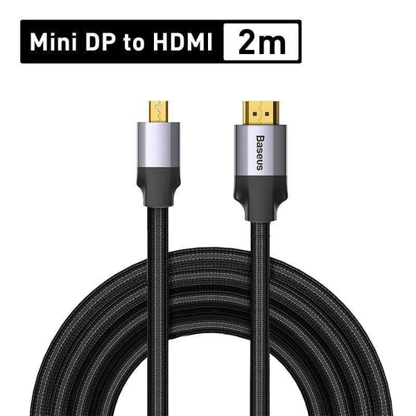 Baseus Thunderbolt to HDMI Cable Mini DisplayPort DP Port to HDMI 4K 60HZ Adapter Cable For Macbook Air Dell Laptop