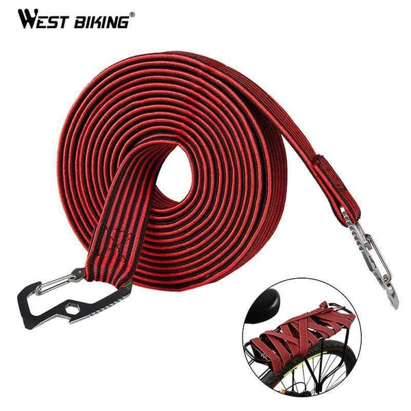 Planet Gates 2M Black 2M/4M Cycling Tension Rope Carbon Steel Hook Bike Luggage Carrier Stretch Elastic Cord Roof Rack Strap Fixed Belt