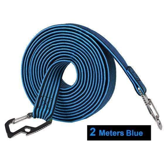 Planet Gates 2M Blue 2M/4M Cycling Tension Rope Carbon Steel Hook Bike Luggage Carrier Stretch Elastic Cord Roof Rack Strap Fixed Belt