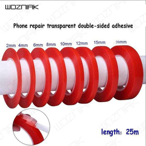 Planet Gates 2mm Strong Viscosity PET Double-sided Tape Mobile Screen Mirror Tape Mobile Phone Repair Tool Transparent Red Film Glue