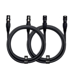 Planet Gates 2Pack / 1m XLR to XLR Microphone Cable Male to Female 2M 5M 10M Balanced XLR 3Pin Nylon Braided for Audio Mixer Amplifiers  2 Pack