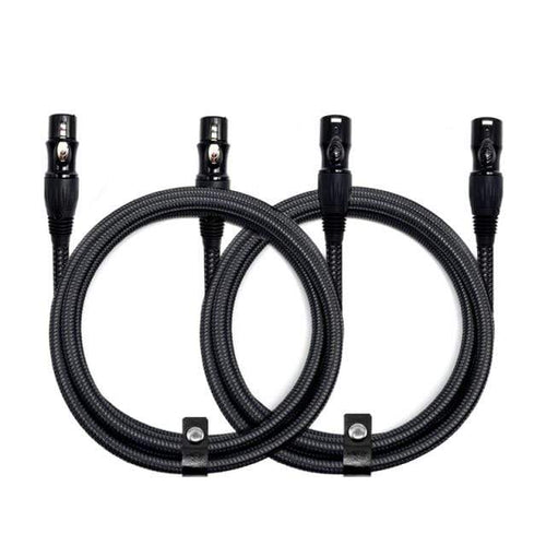 Planet Gates 2Pack / 1m XLR to XLR Microphone Cable Male to Female 2M 5M 10M Balanced XLR 3Pin Nylon Braided for Audio Mixer Amplifiers  2 Pack