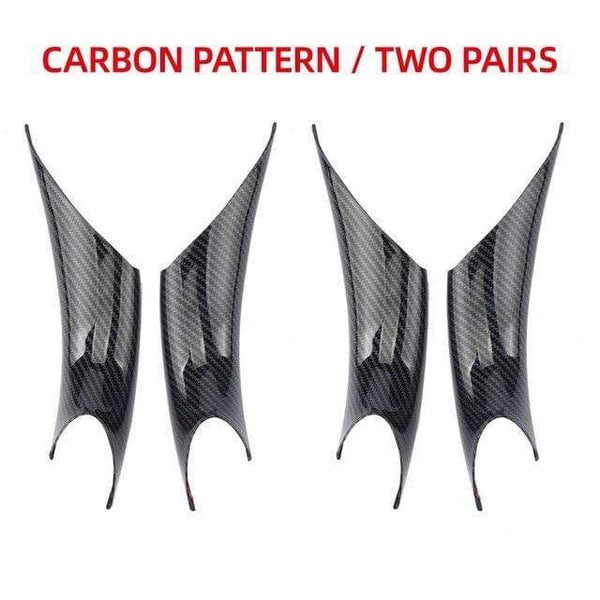 Planet Gates 2Pair Carbon Pattern Car Interior Door Panel Grab Handle Covers Armrest Protective Trim Car Styling for BMW 3 4 Series 2012-2018 F30 F35 Carbon Fiber