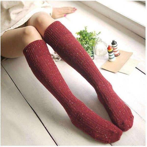 Planet Gates 2pair Warm Winter Stockings Thigh High Knee Socks Long Women Stockings Tights Medias Sexy Lady Girls Female Stockings