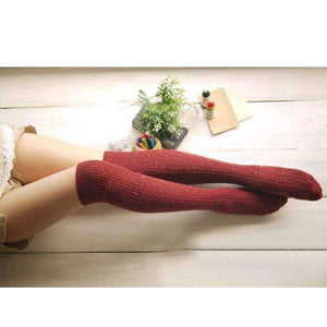 Planet Gates 2pair Warm Winter Stockings Thigh High Knee Socks Long Women Stockings Tights Medias Sexy Lady Girls Female Stockings