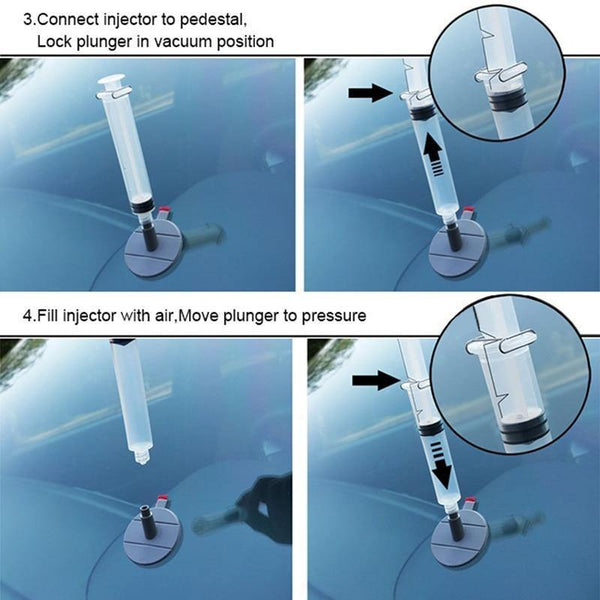 Planet Gates 2pc Car window repair Windscreen Scratch Chip Crack Restore fix Glass renwal Tools Auto Windshield Repair Kit Polishing