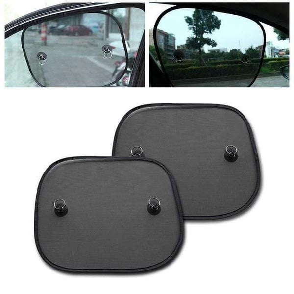 Planet Gates 2pc Front side block Black Mesh Sunscreen Sun Visor Kids Car Sunscreen UV Protection Sun Visor For Car Window Sunscreen Suction Cups With Storage Bag