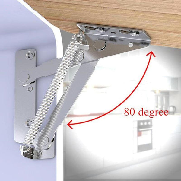 2pc/set Furniture Hinges 80 Degree Sprung Mechanism Lazy Sofa Lift Support Kitchen Cupboard Folding Connection Door Hardware