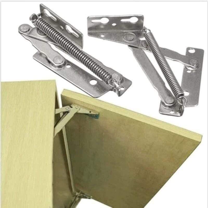 2pc/set Furniture Hinges 80 Degree Sprung Mechanism Lazy Sofa Lift Support Kitchen Cupboard Folding Connection Door Hardware