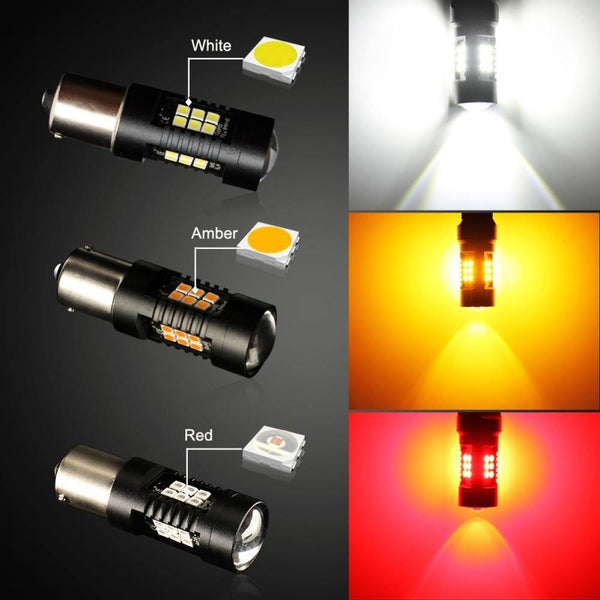 Planet Gates 2Pcs 1156 BA15S P21W LED BAU15S PY21W BAY15D LED Bulb 1157 P21/5W R5W 21pcs 3030SMD Auto Lamp Bulbs Car LED Light 12V - 24V