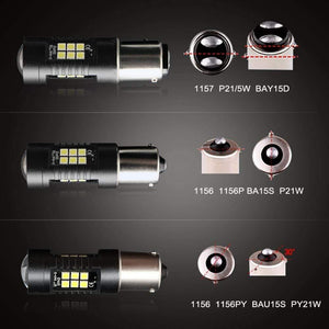 Planet Gates 2Pcs 1156 BA15S P21W LED BAU15S PY21W BAY15D LED Bulb 1157 P21/5W R5W 21pcs 3030SMD Auto Lamp Bulbs Car LED Light 12V - 24V