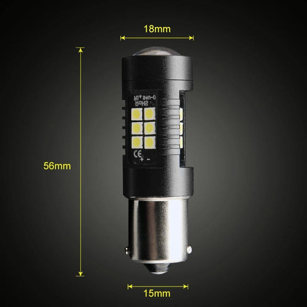 Planet Gates 2Pcs 1156 BA15S P21W LED BAU15S PY21W BAY15D LED Bulb 1157 P21/5W R5W 21pcs 3030SMD Auto Lamp Bulbs Car LED Light 12V - 24V