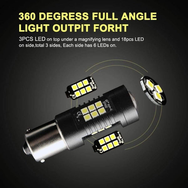 Planet Gates 2Pcs 1156 BA15S P21W LED BAU15S PY21W BAY15D LED Bulb 1157 P21/5W R5W 21pcs 3030SMD Auto Lamp Bulbs Car LED Light 12V - 24V