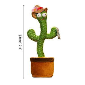 Planet Gates 2PCS 120 Songs USB Dancing cactus Dancer Speaker Repeat Say Talk talking Baby Stuffed Plush plushie Toy children's toys for girl