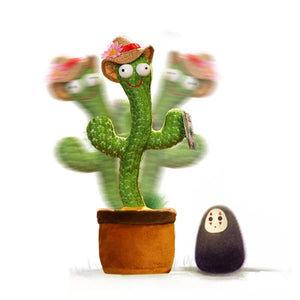 Planet Gates 2PCS 120 Songs USB Dancing cactus Dancer Speaker Repeat Say Talk talking Baby Stuffed Plush plushie Toy children's toys for girl